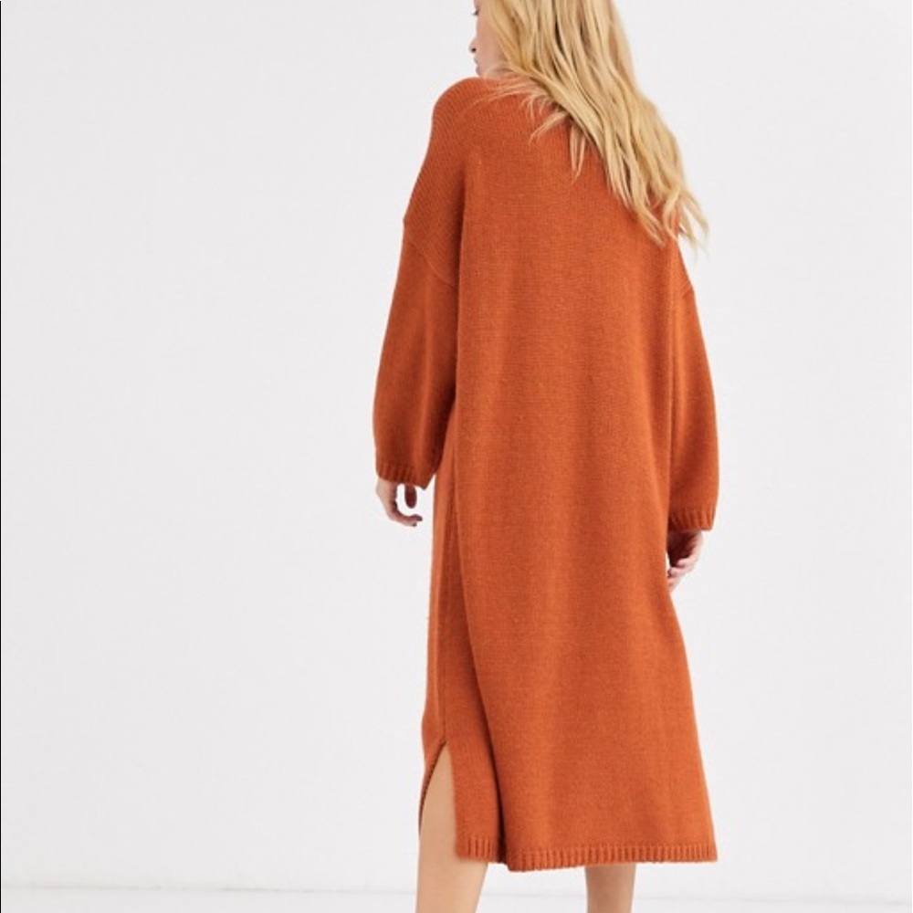 ASOS rust midi sweater dress NEW